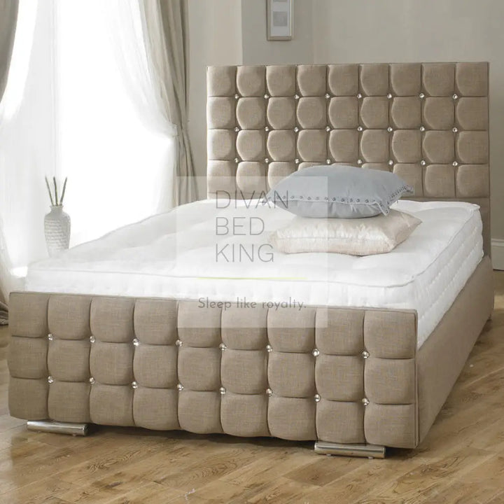 Elmira Fabric Upholstered Bed Frame