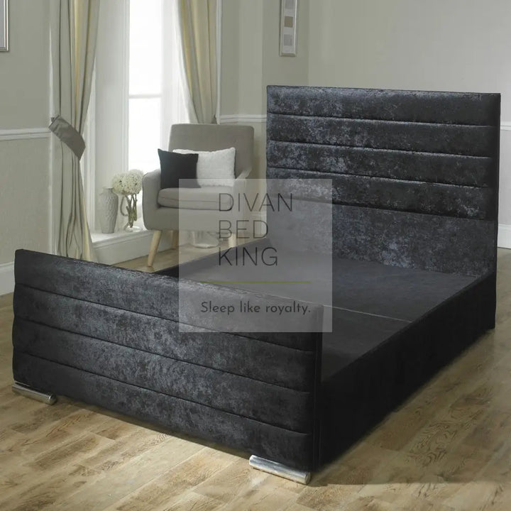 Mariana Velvet Fabric Upholstered Bed Frame