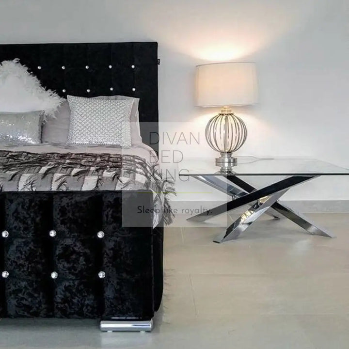 Valencia Luxury Crushed Velvet Upholstered Bed Frame