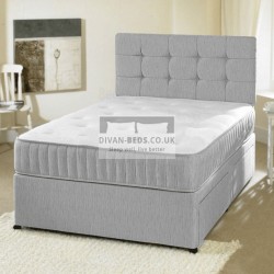 Romney Grey Divan Bed with Spring Memory Foam Mattress