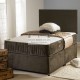 Divan-Beds.co.uk Choclate Suede Divan Bed with Dual Medium Spring Memory Foam Mattress