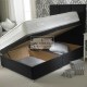 Mason Luxury Ottoman Storage Side Gas Lift Fabric Divan Bed