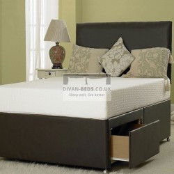 Jackson Leather Divan Bed with 2000 Pocket Spring Mattress