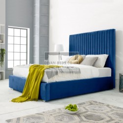 Mithras Luxury Bed Frame with Tall Panel Headboard Low Footboard
