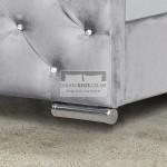 Marino Luxury Grey Plush Velvet Bed Frame