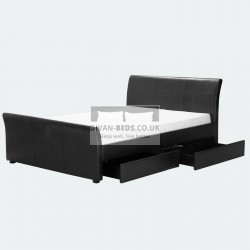 Milani 4 Drawer Leather Bed Frame
