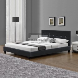 Emma Crystal Diamante 6FT Super King Size Modern Leather Bed