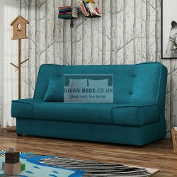 Snug Swyft Turqoise Green Linen Sofa Bed with Storage