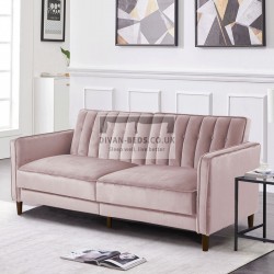 Ophelia Plush Velvet 3 Seater Sofa Bed