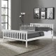 Nicoline White Wooden Bed Frame - Fast Delivery