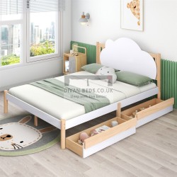 Pedram Wooden Storage Bed Frame with 2 Drawers Included